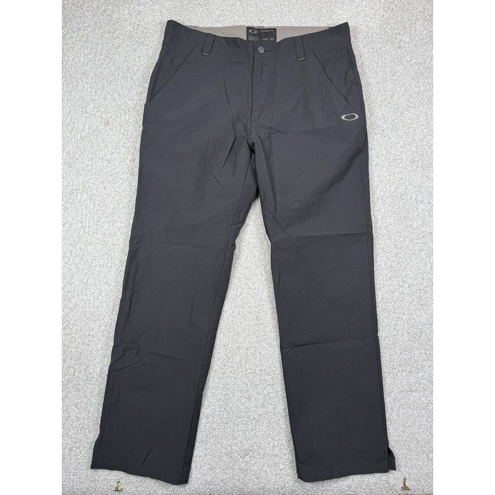 Oakley Lightweight Golf Pants Mens 36x32 Black Nylon Casual Stretch Chino